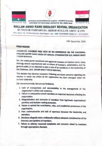 Aminu Kano Ideology Revival Organisation Members Declare No Confidence in Chairman 8 IMG 20260920 WA0071